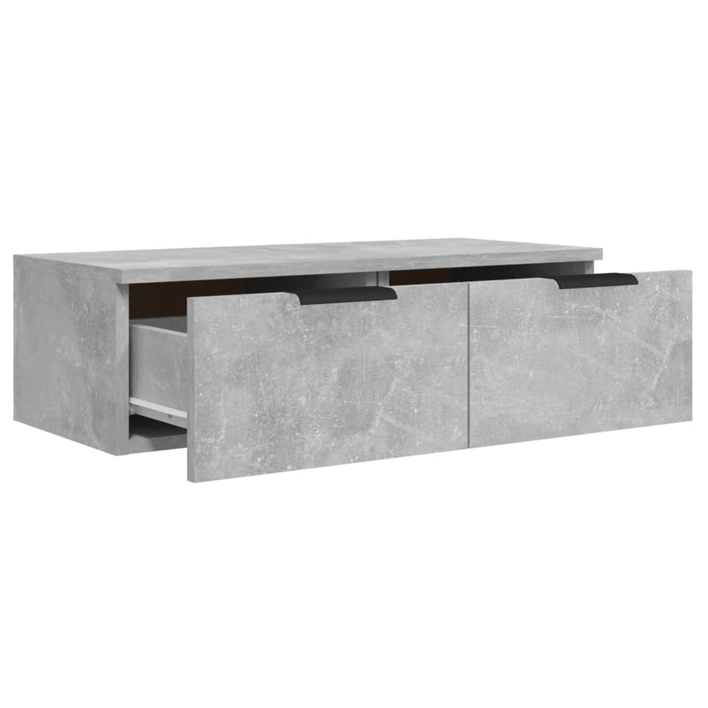 Dulap de perete, gri beton, 68x30x20 cm, lemn compozit Lando - Lando
