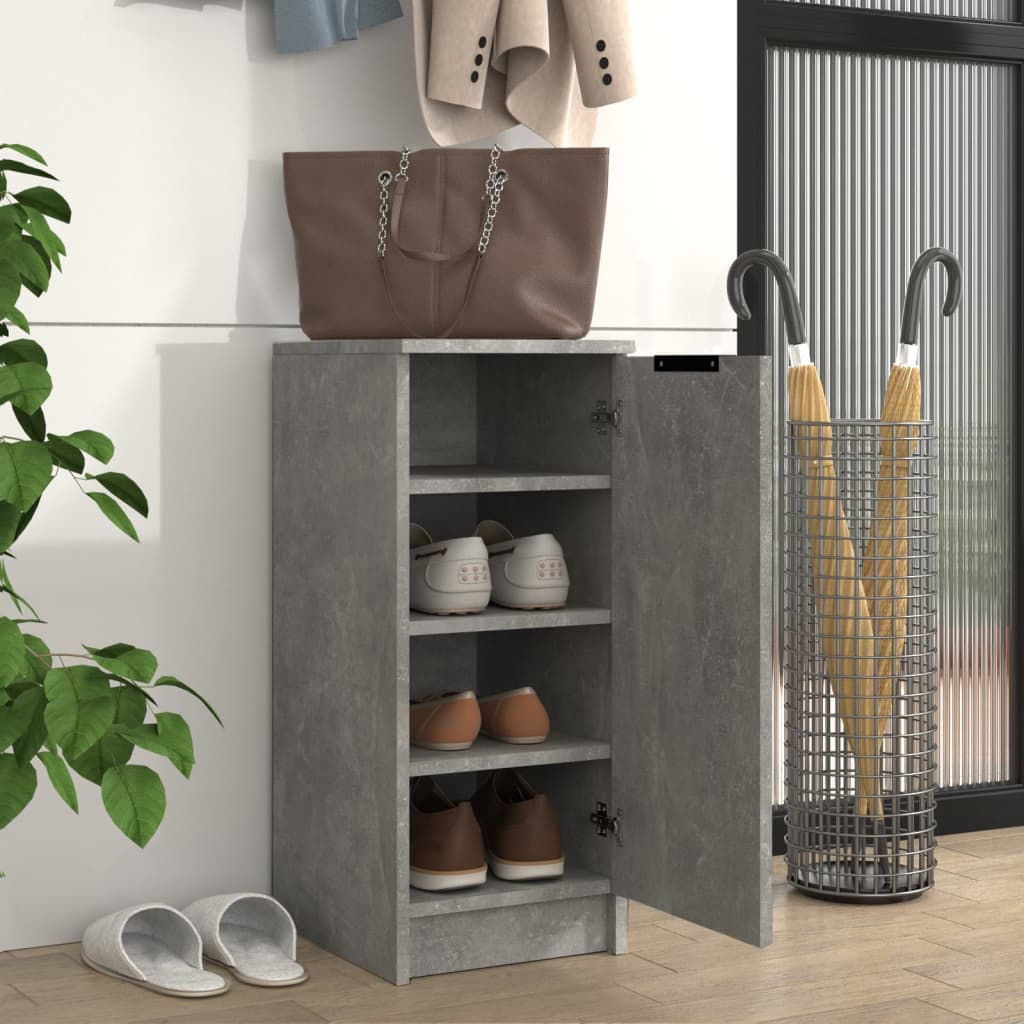 Pantofar, gri beton, 30x35x70 cm, lemn compozit Lando - Lando