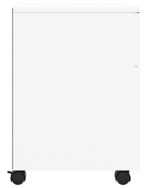 Încărcați imaginea în vizualizatorul Galerie, Fișet mobil cu roți, alb, 45x38x54 cm, lemn prelucrat - Lando
