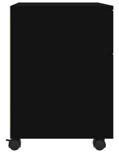 Încărcați imaginea în vizualizatorul Galerie, Dulap dosare cu roți, negru, 45x38x54 cm, lemn prelucrat Lando - Lando
