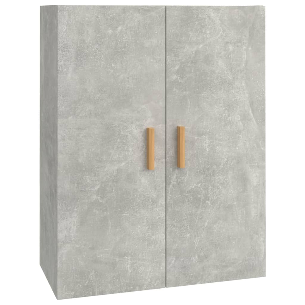 Dulap de perete suspendat, gri beton, 69,5x34x90 cm Lando - Lando