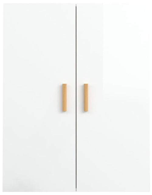 Încărcați imaginea în vizualizatorul Galerie, Dulap de perete suspendat, alb extralucios, 69,5x34x90 cm Lando - Lando

