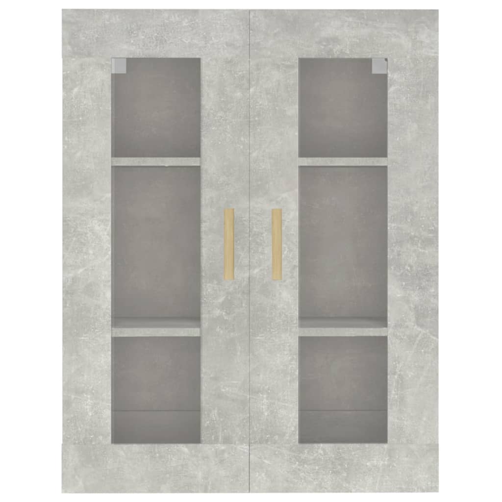 Dulap de perete suspendat, gri beton, 69,5x34x90 cm Lando - Lando