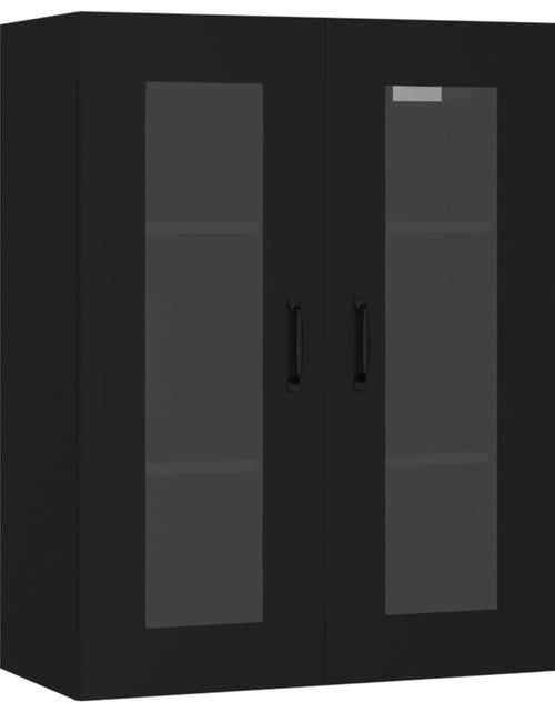 Загрузите изображение в средство просмотра галереи, Dulap de perete suspendat, negru, 69,5x34x90 cm Lando - Lando
