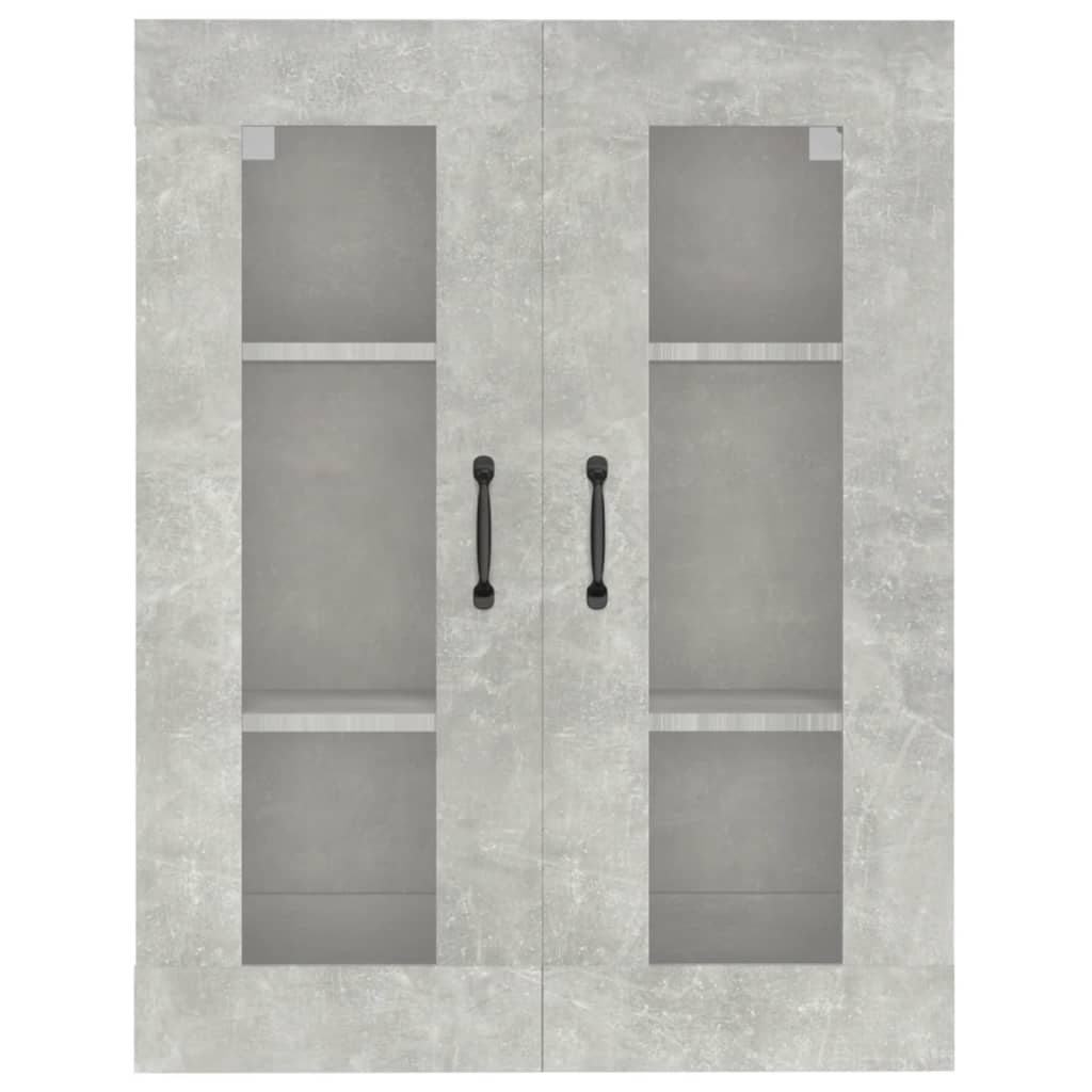 Dulap de perete suspendat, gri beton, 69,5x34x90 cm Lando - Lando