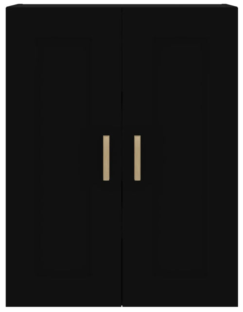 Încărcați imaginea în vizualizatorul Galerie, Dulap de perete, negru, 69,5x32,5x90 cm, lemn prelucrat Lando - Lando
