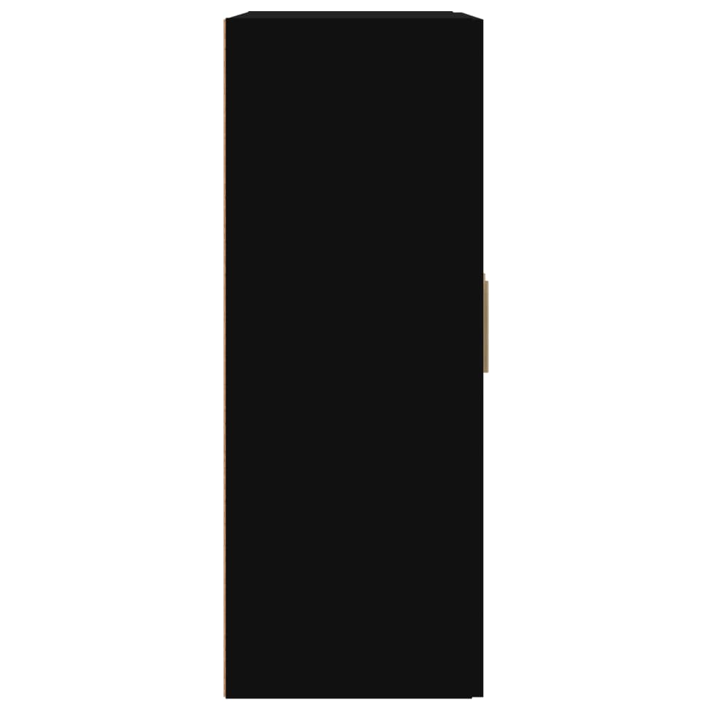 Dulap de perete, negru, 69,5x32,5x90 cm, lemn prelucrat Lando - Lando