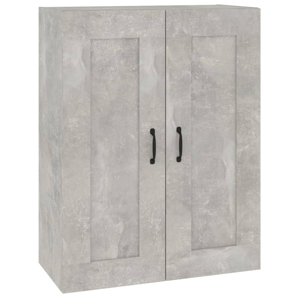 Dulap de perete suspendat, gri beton, 69,5x32,5x90 cm Lando - Lando