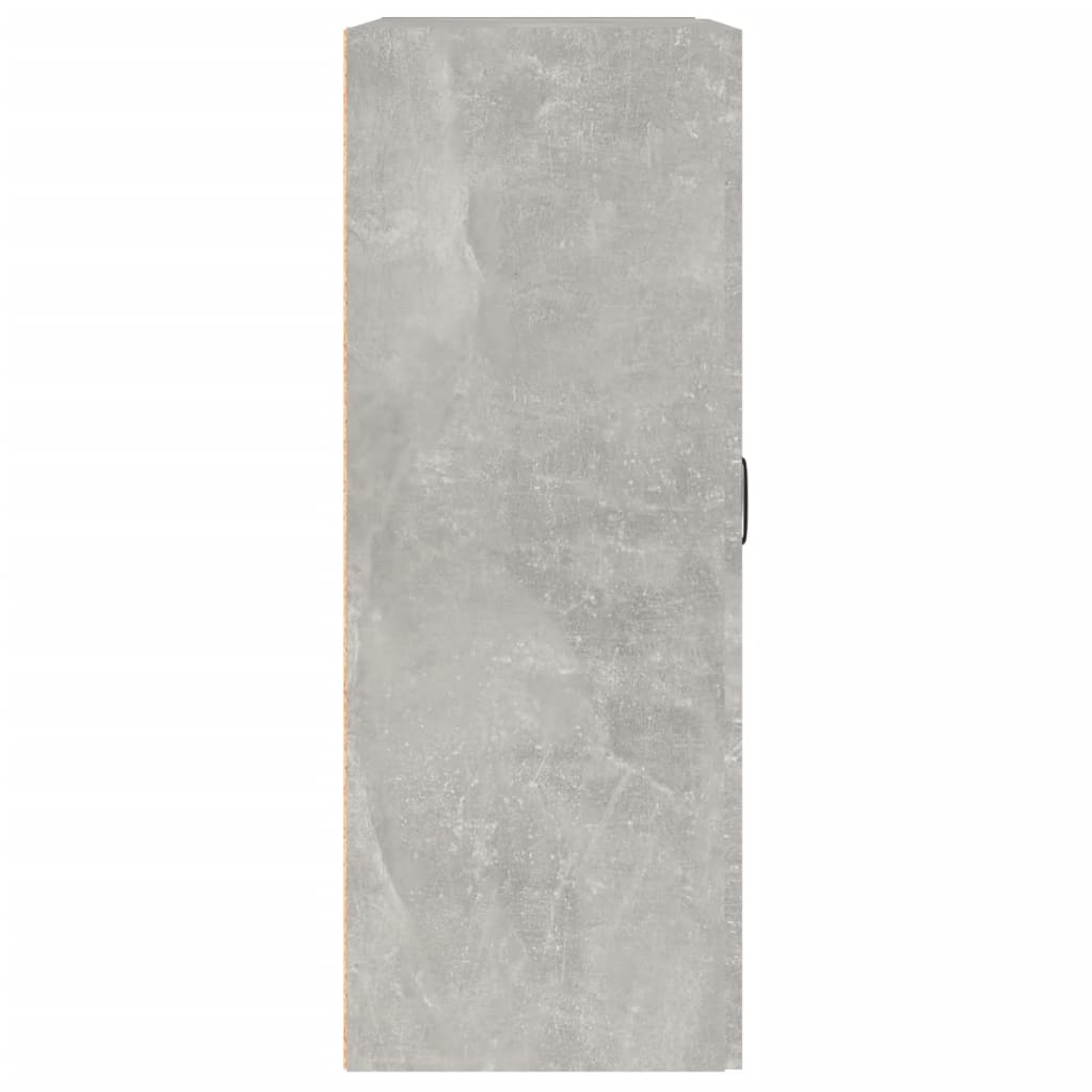 Dulap de perete suspendat, gri beton, 69,5x32,5x90 cm Lando - Lando