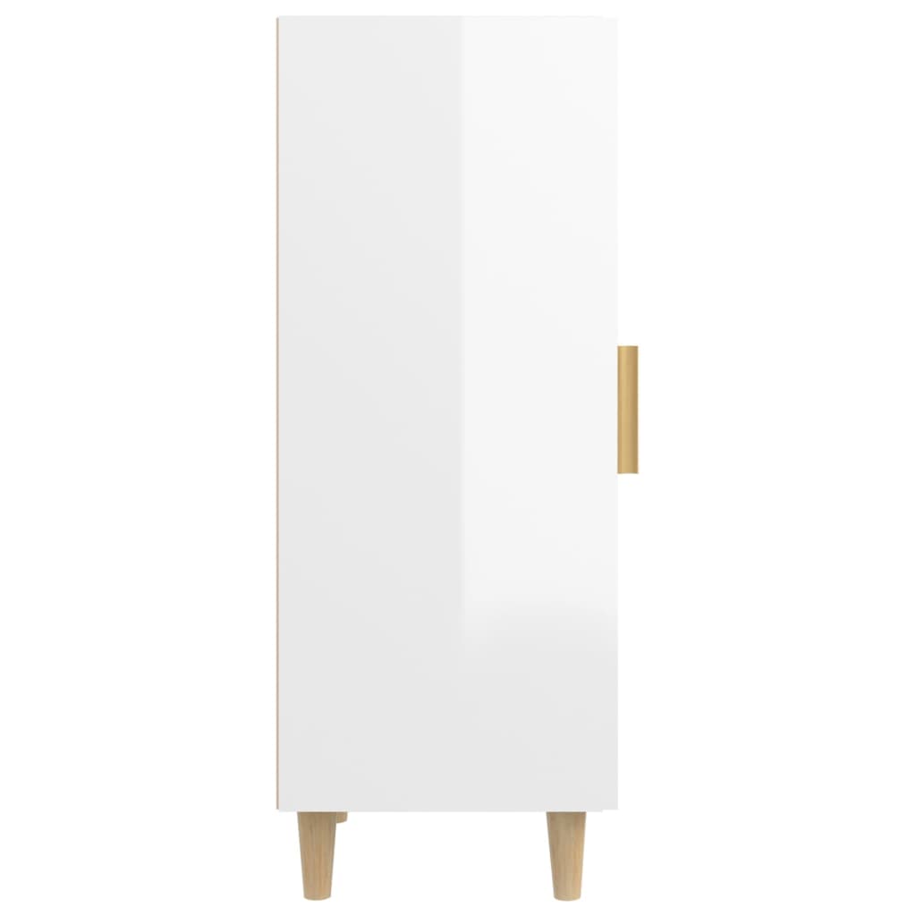 Servantă, alb extralucios, 34,5x34x90 cm, lemn compozit Lando - Lando