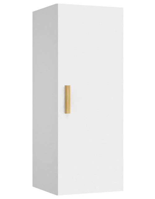Încărcați imaginea în vizualizatorul Galerie, Dulap de perete, alb, 34,5x34x90 cm, lemn compozit Lando - Lando
