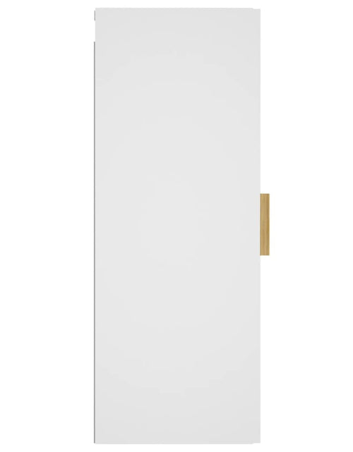 Încărcați imaginea în vizualizatorul Galerie, Dulap de perete, alb, 34,5x34x90 cm, lemn compozit Lando - Lando
