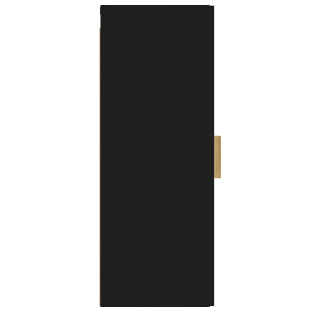 Dulap de perete, negru, 34,5x34x90 cm, lemn compozit Lando - Lando