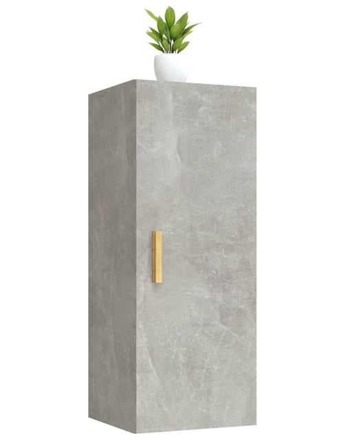 Загрузите изображение в средство просмотра галереи, Dulap de perete, gri beton, 34,5x34x90 cm, lemn compozit Lando - Lando
