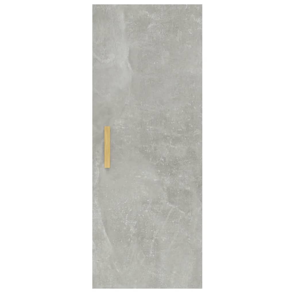 Dulap de perete, gri beton, 34,5x34x90 cm, lemn compozit Lando - Lando