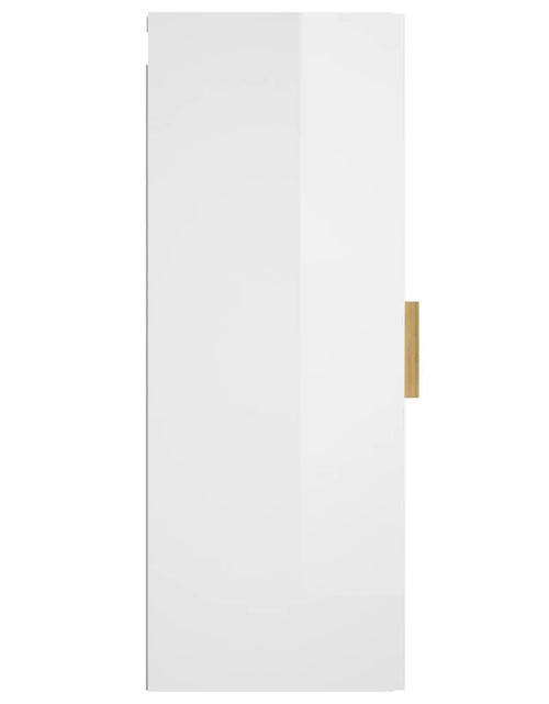 Загрузите изображение в средство просмотра галереи, Dulap de perete, alb extralucios, 34,5x34x90 cm, lemn compozit Lando - Lando
