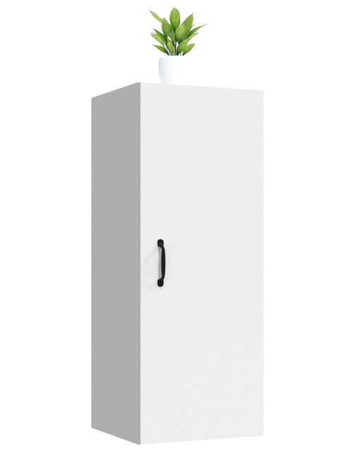 Încărcați imaginea în vizualizatorul Galerie, Dulap de perete suspendat, alb, 34,5x34x90 cm, lemn compozit Lando - Lando
