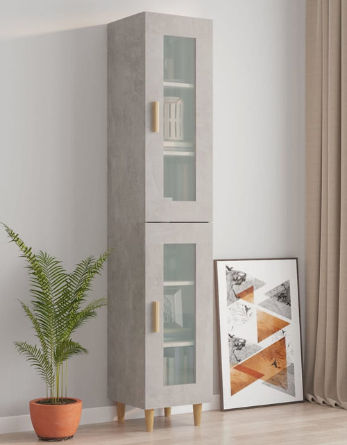 Загрузите изображение в средство просмотра галереи, Dulap de perete suspendat, gri beton, 34,5x34x90 cm - Lando
