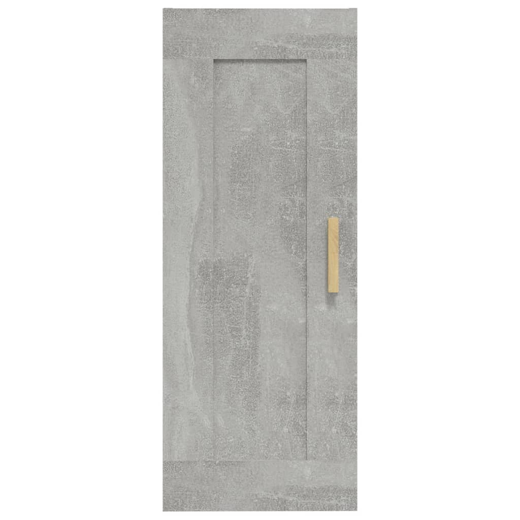 Dulap de perete, gri beton, 35x34x90 cm, lemn compozit Lando - Lando