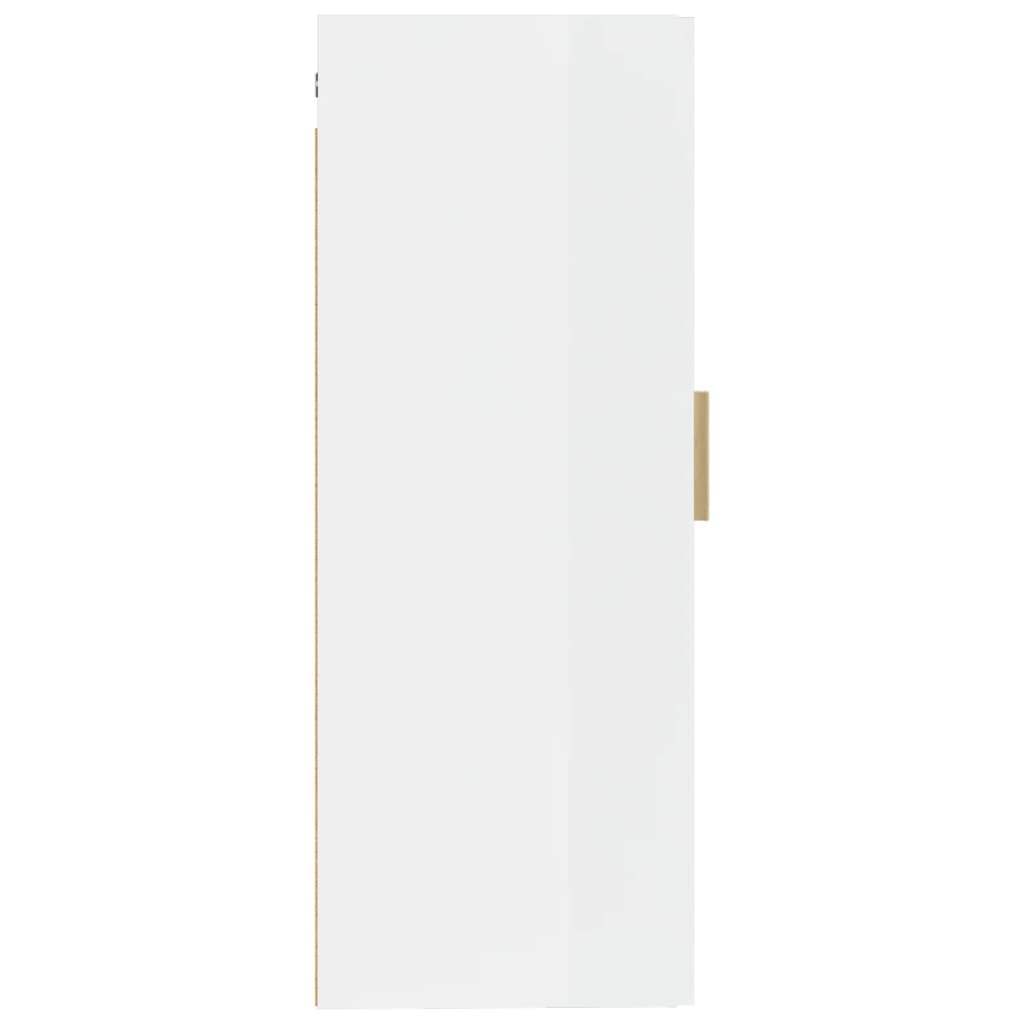 Dulap de perete, alb extralucios, 35x34x90 cm, lemn compozit Lando - Lando