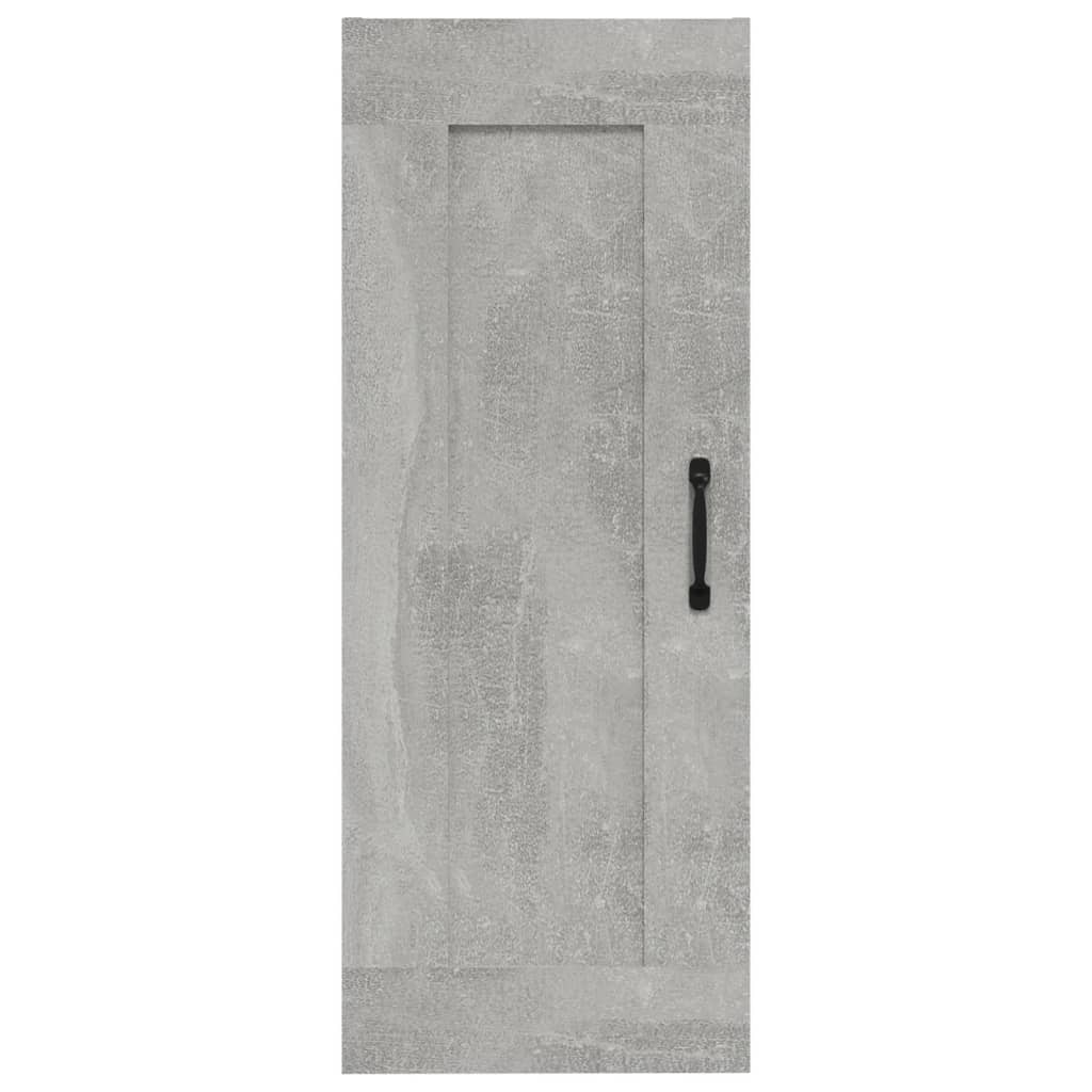 Dulap suspendat, gri beton, 35x34x90 cm, lemn prelucrat - Lando