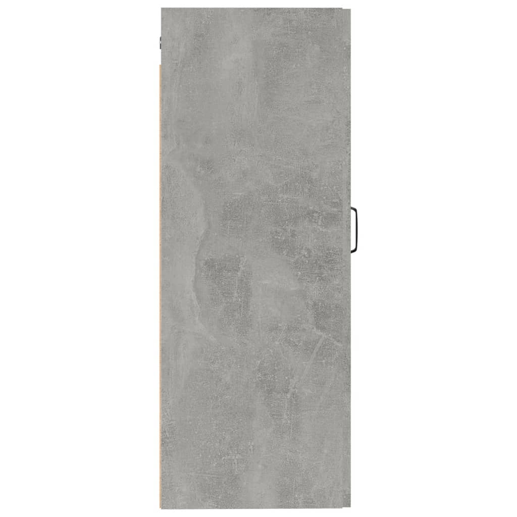 Dulap suspendat, gri beton, 35x34x90 cm, lemn prelucrat - Lando