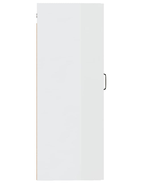 Încărcați imaginea în vizualizatorul Galerie, Dulap suspendat, alb extralucios, 35x34x90 cm, lemn prelucrat - Lando
