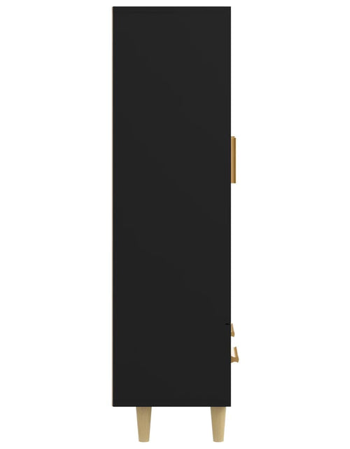 Загрузите изображение в средство просмотра галереи, Dulap înalt, negru, 70x31x115 cm, lemn compozit Lando - Lando
