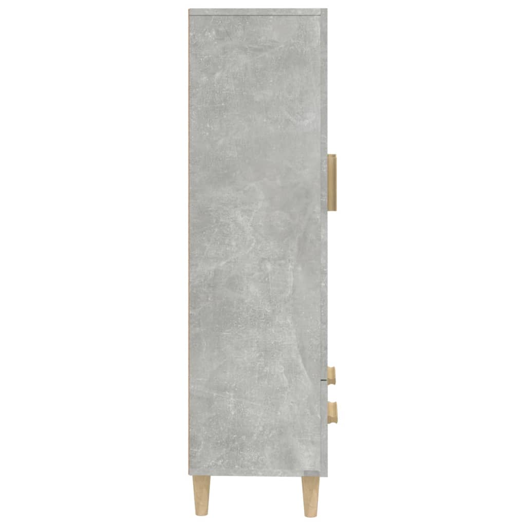 Dulap înalt, gri beton, 70x31x115 cm, lemn compozit Lando - Lando