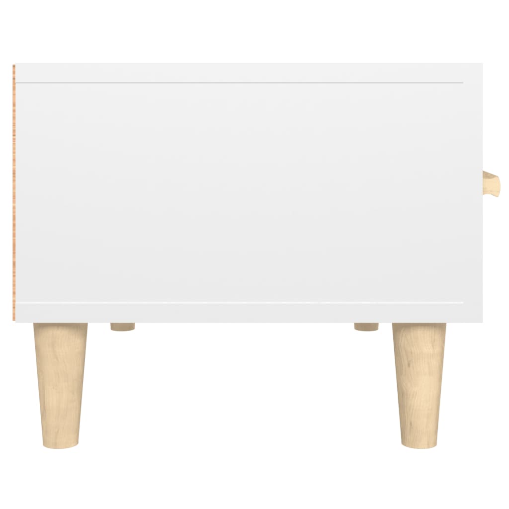 Comodă TV, alb extralucios, 150x34,5x30 cm, lemn prelucrat Lando - Lando