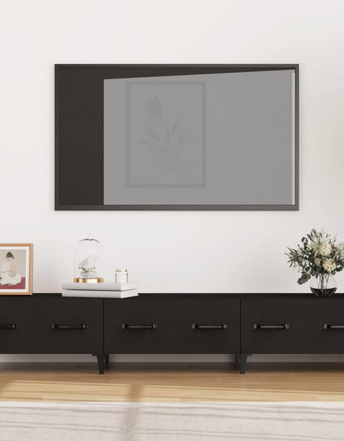 Încărcați imaginea în vizualizatorul Galerie, Comodă TV, negru, 150x34,5x30 cm, lemn prelucrat Lando - Lando
