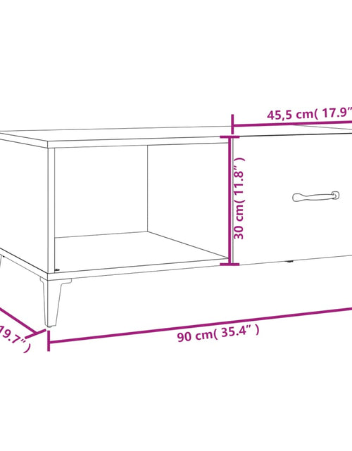 Загрузите изображение в средство просмотра галереи, Măsuță de cafea, gri beton, 90x50x40 cm, lemn prelucrat - Lando
