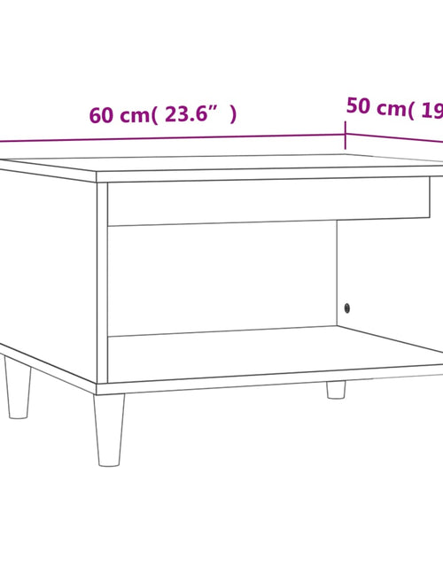 Загрузите изображение в средство просмотра галереи, Măsuță de cafea, negru, 60x50x40 cm, lemn compozit - Lando
