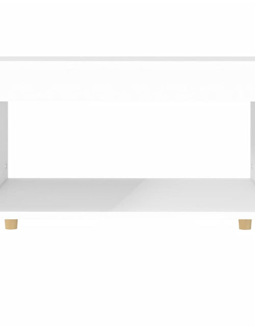 Загрузите изображение в средство просмотра галереи, Măsuță de cafea, alb extralucios, 160x50x40 cm, lemn prelucrat - Lando
