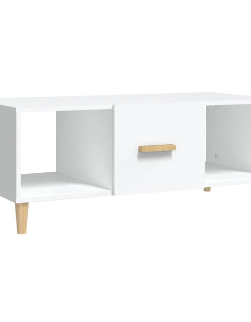 Încărcați imaginea în vizualizatorul Galerie, Măsuță de cafea, alb, 102x50x40 cm, lemn compozit - Lando
