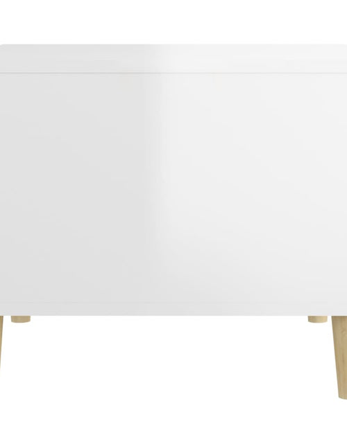 Загрузите изображение в средство просмотра галереи, Măsuță de cafea, alb extralucios, 50x50x40 cm, lemn compozit Lando - Lando
