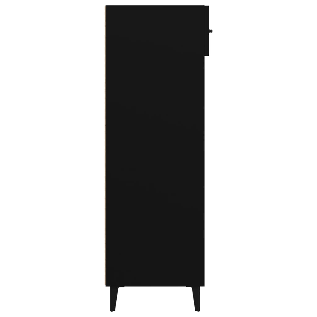 Pantofar, negru, 60x35x105 cm, lemn compozit - Lando