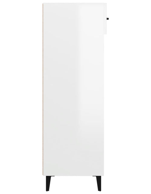 Încărcați imaginea în vizualizatorul Galerie, Pantofar, alb extralucios, 60x35x105 cm, lemn compozit - Lando

