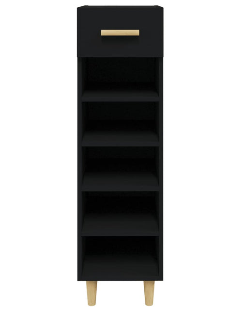 Загрузите изображение в средство просмотра галереи, Pantofar, negru, 30x35x105 cm, lemn compozit - Lando
