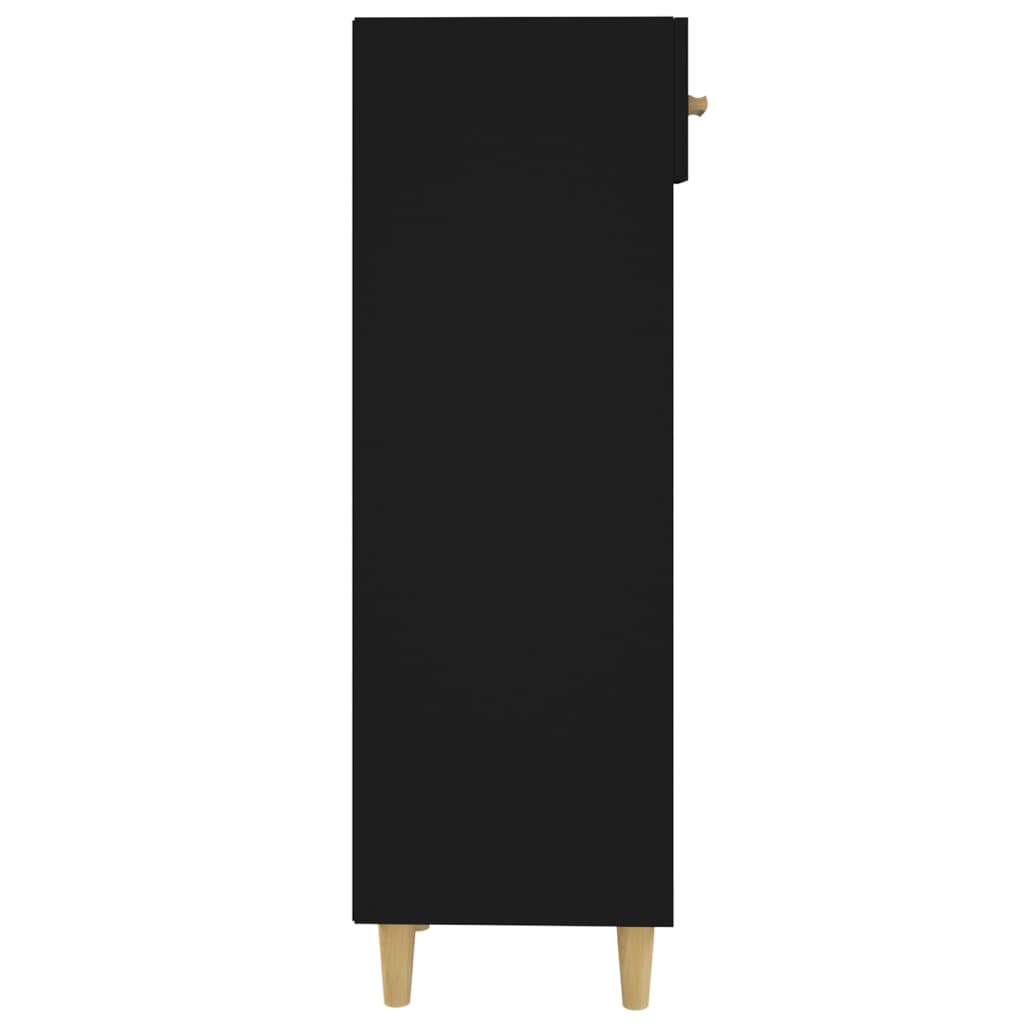 Pantofar, negru, 30x35x105 cm, lemn compozit - Lando