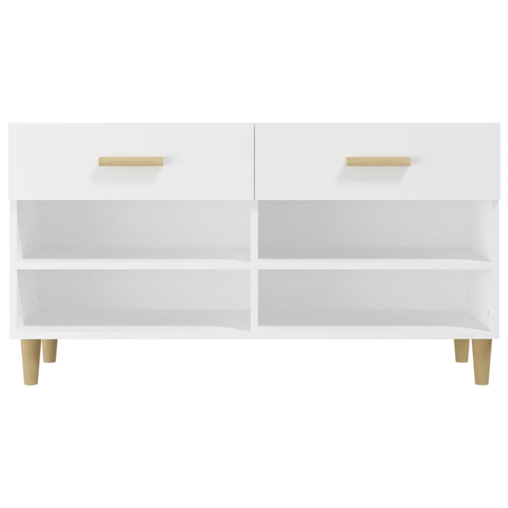 Pantofar, alb, 102x35x55 cm, lemn compozit - Lando