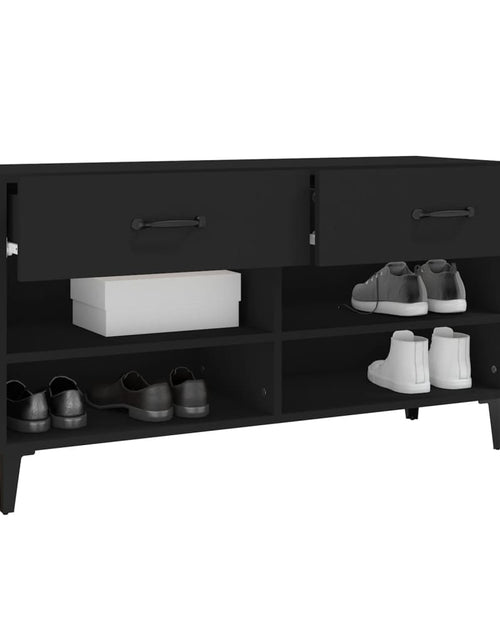 Încărcați imaginea în vizualizatorul Galerie, Pantofar, negru, 102x35x55 cm, lemn compozit - Lando
