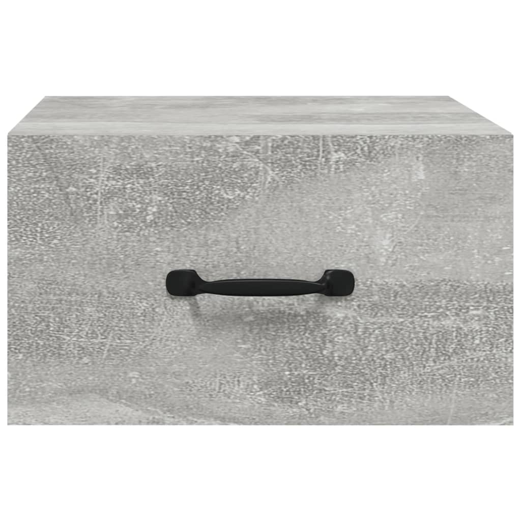Noptiere de perete, 2 buc., gri beton, 35x35x20 cm - Lando