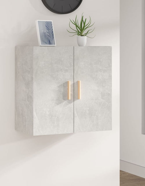 Загрузите изображение в средство просмотра галереи, Dulap de perete, gri beton, 60x30x60 cm, lemn prelucrat - Lando

