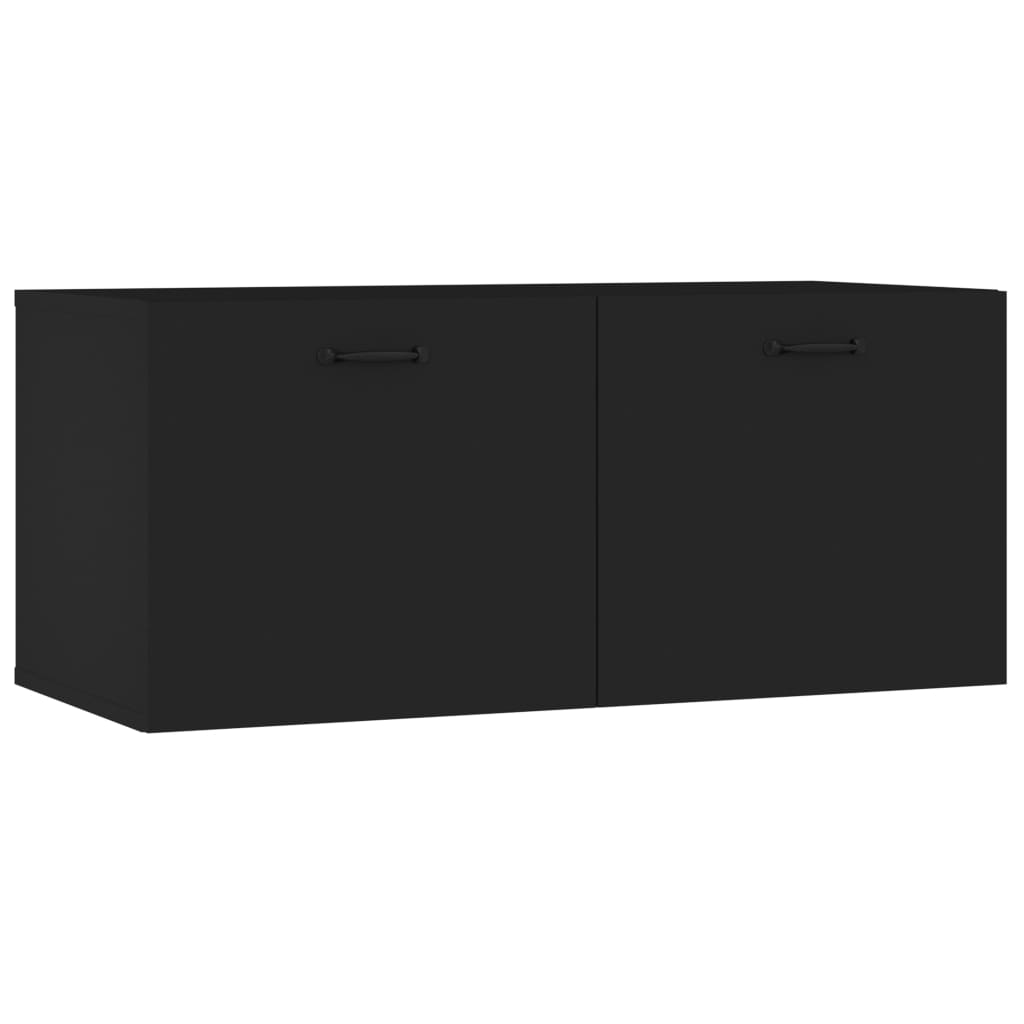 Comodă TV, negru, 80x35x36,5 cm, lemn prelucrat Lando - Lando