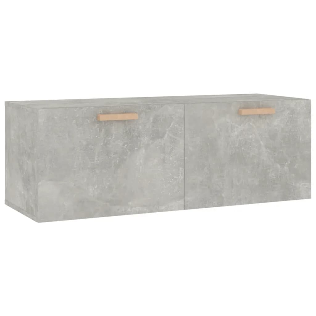 Dulap de perete, gri beton, 100x36,5x35 cm, lemn prelucrat - Lando