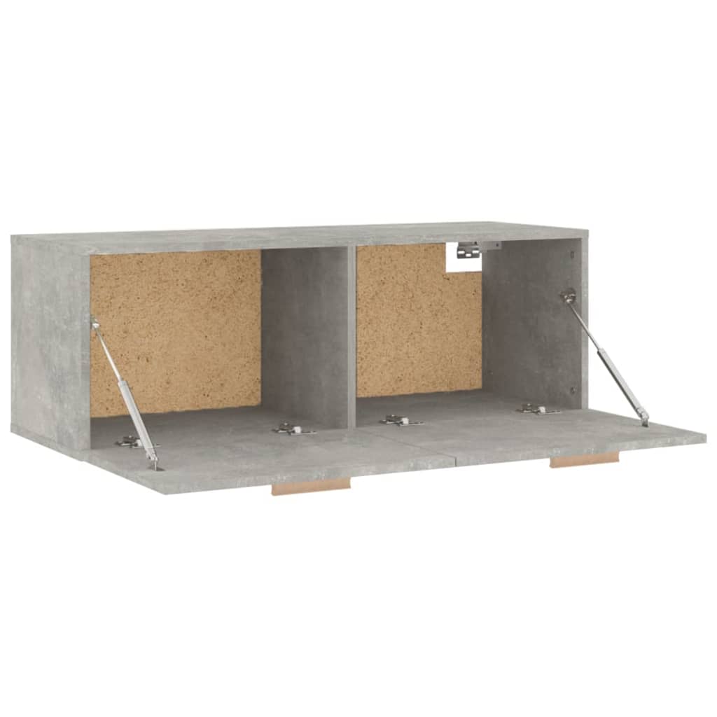 Dulap de perete, gri beton, 100x36,5x35 cm, lemn prelucrat - Lando