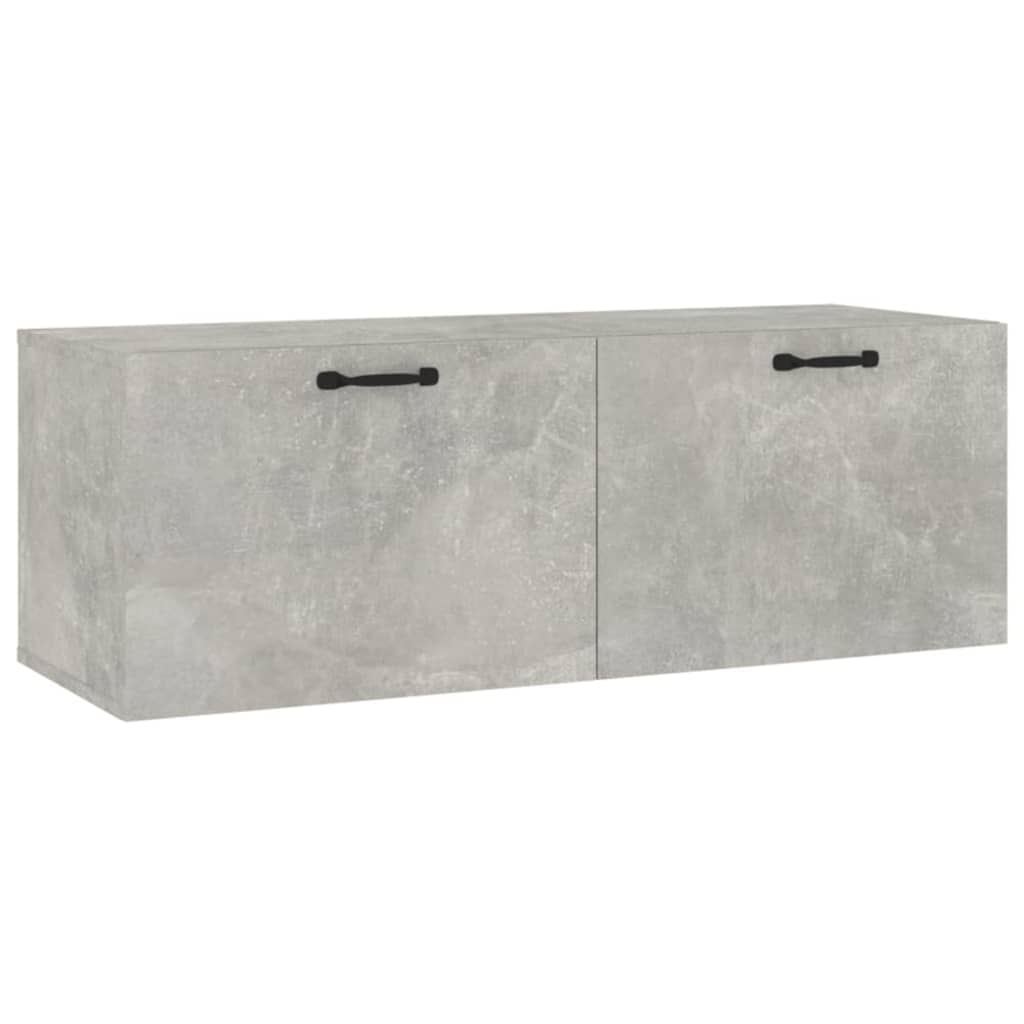 Dulap de perete, gri beton, 100x36,5x35 cm, lemn prelucrat - Lando