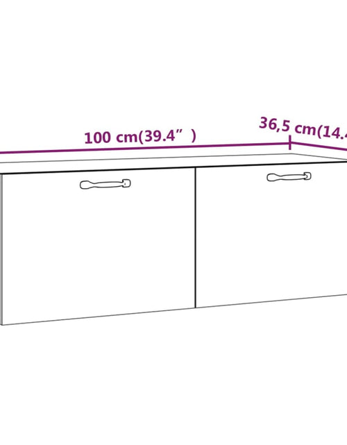 Încărcați imaginea în vizualizatorul Galerie, Dulap de perete, gri beton, 100x36,5x35 cm, lemn prelucrat - Lando
