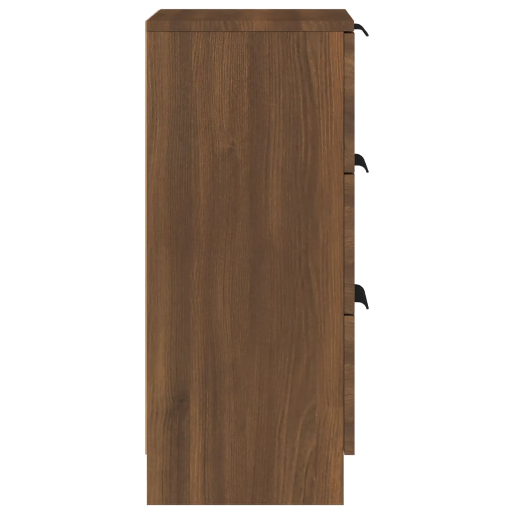 Servantă, stejar maro, 30x30x70 cm, lemn prelucrat - Lando